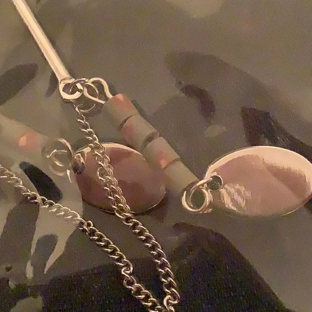 Boho Lariat Layering Silver Tone Earthy Necklace